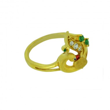 22K Gold Women's Peacock Ring Collection